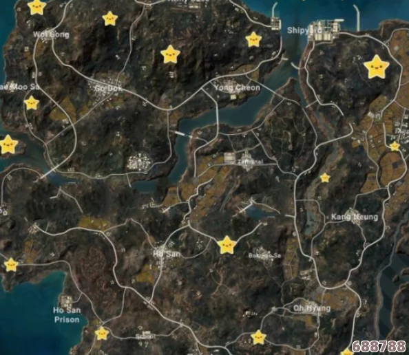 PUBG泰戈地图：神秘钥匙引领的密室奇遇分布图！